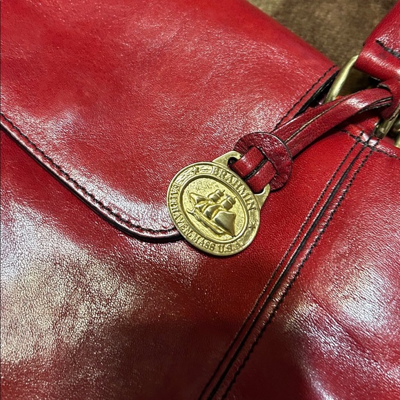 Red Leather Handbag Vintage - Picture 5 of 12